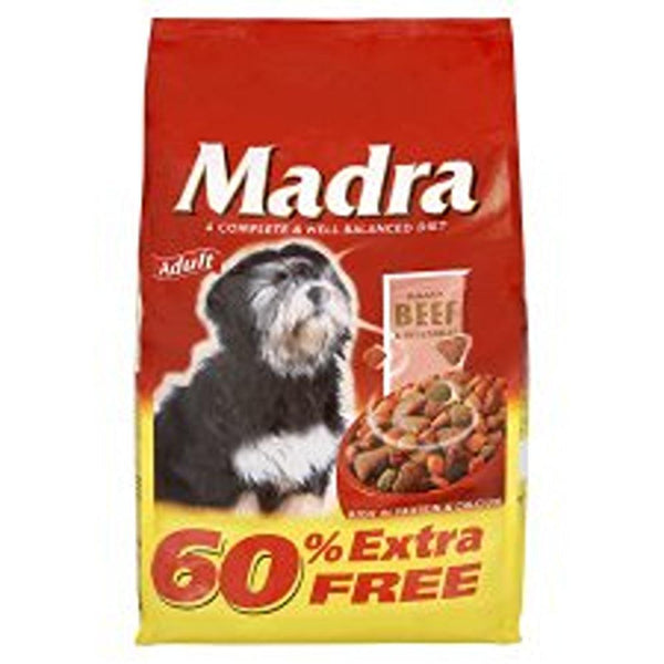 Madra Beef & Veg Dry Dog Food | 60% Extra Free | 4kg - Choice Stores