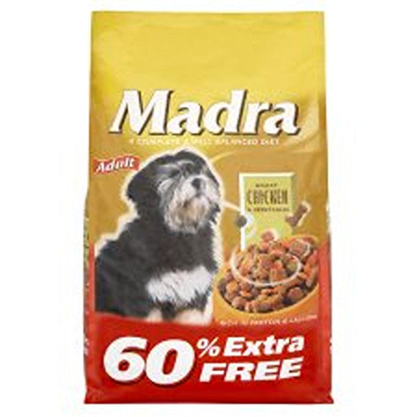 Madra Chicken & Veg Dry Dog Food | 60% Extra Free | 4kg - Choice Stores