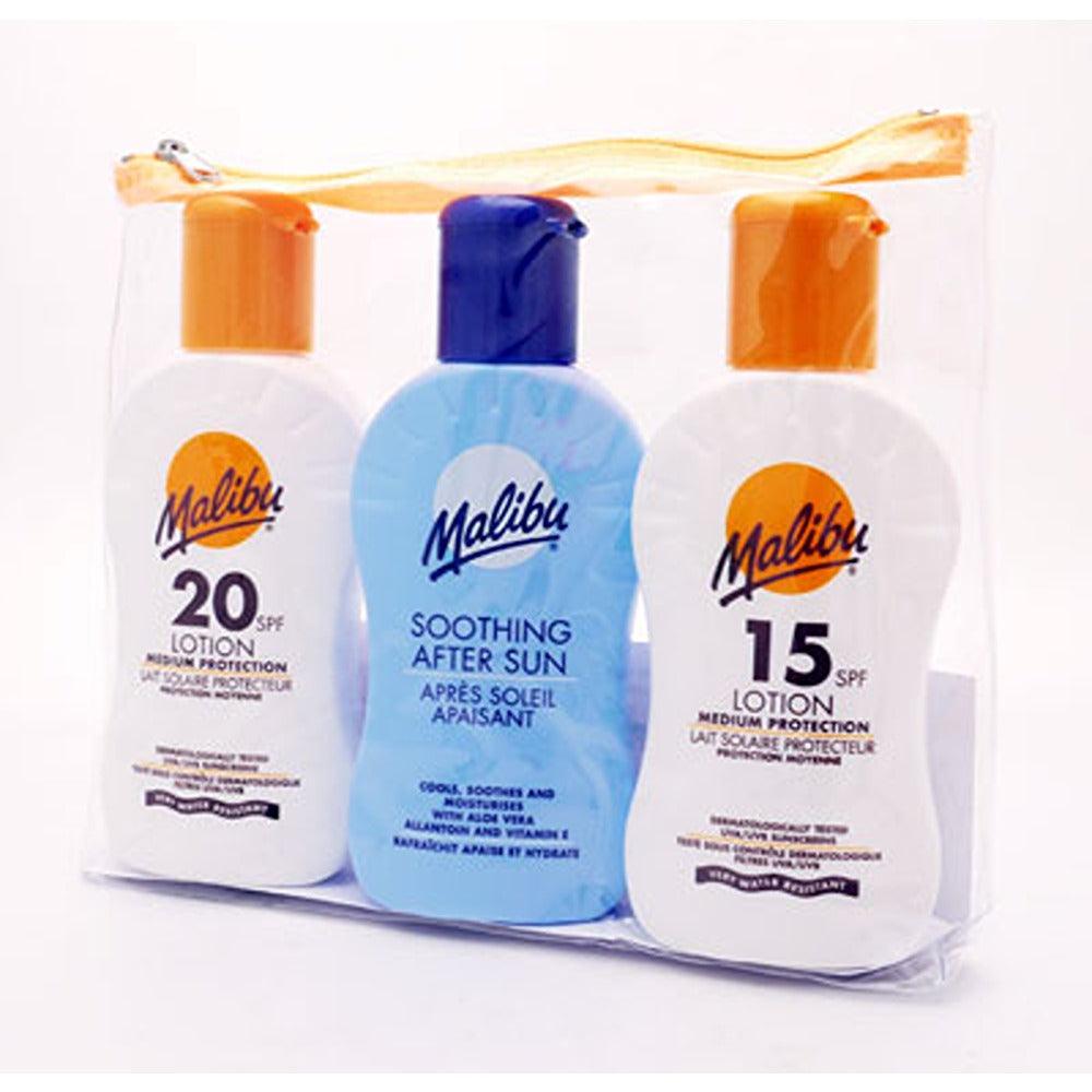 Malibu Travel Pack | Includes After Sun & Sun Lotion | Pack of 3 - Choice Stores