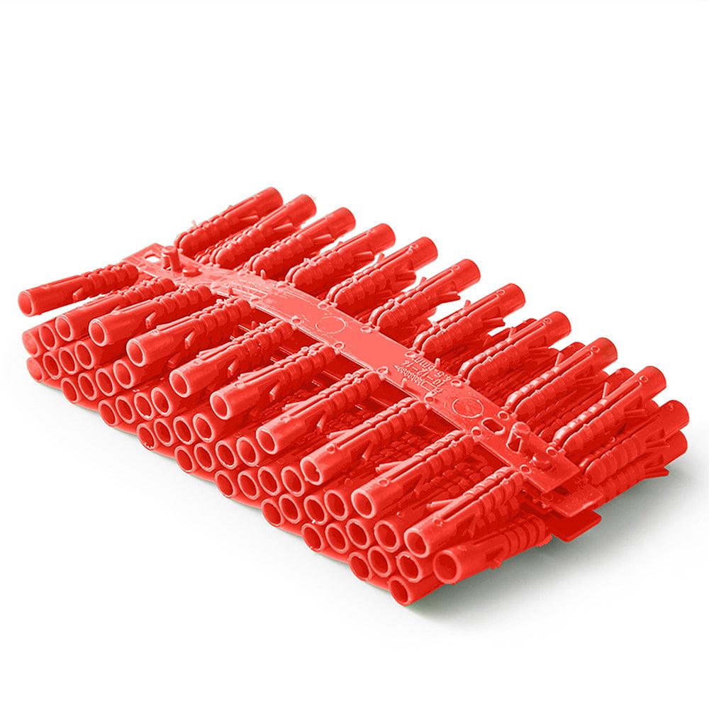 Maxifix 6 mm Red Plastic Wall Plugs | Pack of 100 - Choice Stores