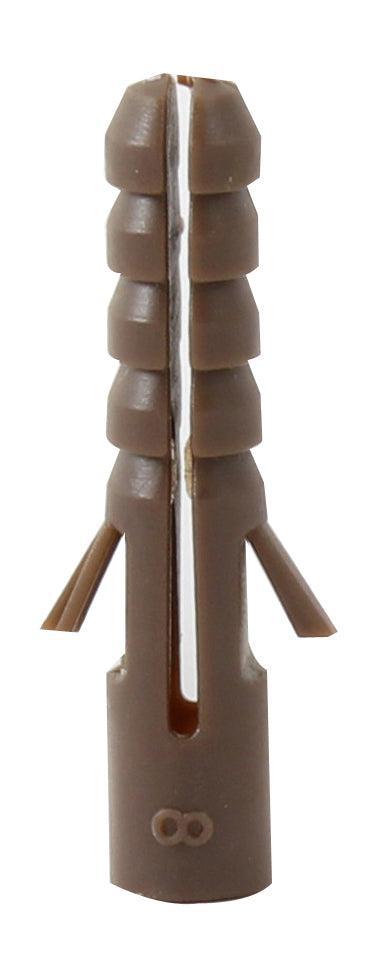 Maxifix 8 mm Brown Plastic Wall Plugs | Pack of 100 - Choice Stores