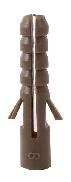 Maxifix 8 mm Brown Plastic Wall Plugs | Pack of 100 - Choice Stores