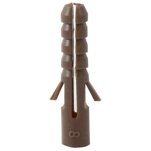 Maxifix 8 mm Brown Plastic Wall Plugs | Pack of 100 - Choice Stores