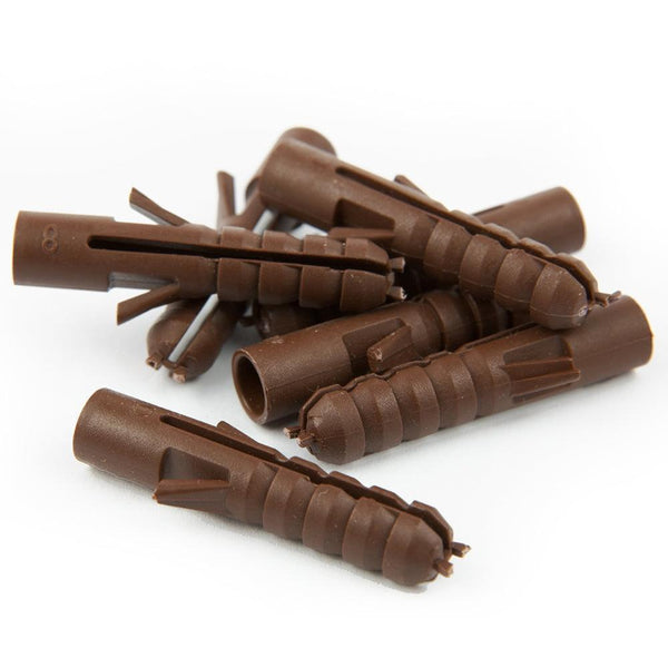 Maxifix 8 mm Brown Plastic Wall Plugs | Pack of 100 - Choice Stores