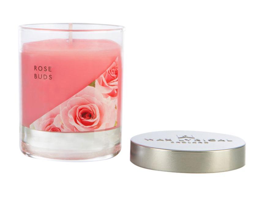Medium Candle in Glass with Lid | 12cm | Rose Bud - Choice Stores