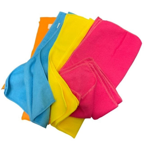 Microfibre Cloths Mega Pack of 10 | 35 cm x 40 cm | 8+2 Free - Choice Stores