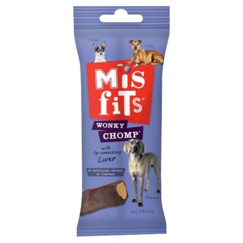 Mis Fits Dog Treats Wonky Chomp With Liver | 2 Chews - Choice Stores