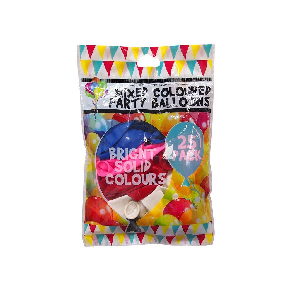 Mixed Coloured Party Balloons | 25 Pack - Choice Stores