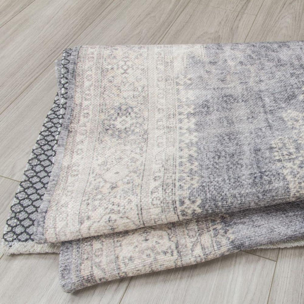 Modena Cairo Grey Cream Rug | Modern Distressed Design - Choice Stores