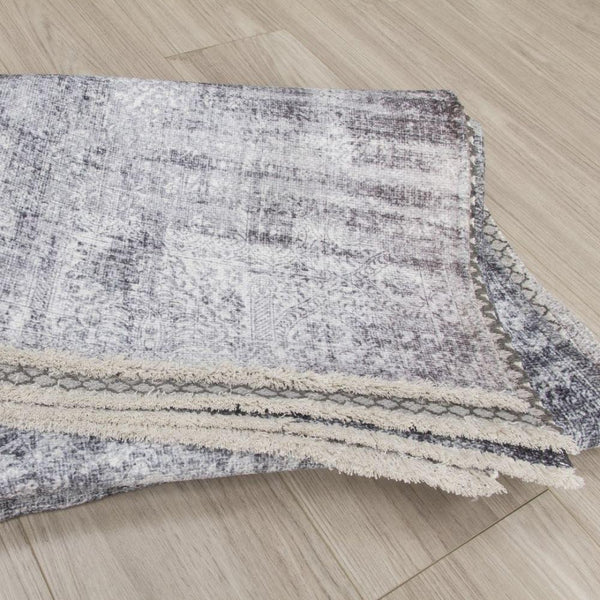 Modena Messina Grey Rug | Modern Distressed Design - Choice Stores