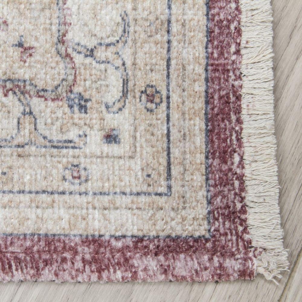 Modena Shiraz Red Cream Rug | Modern Distressed Design - Choice Stores