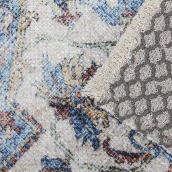 Modena Vita Blue Cream Rug | Modern Distressed Design - Choice Stores