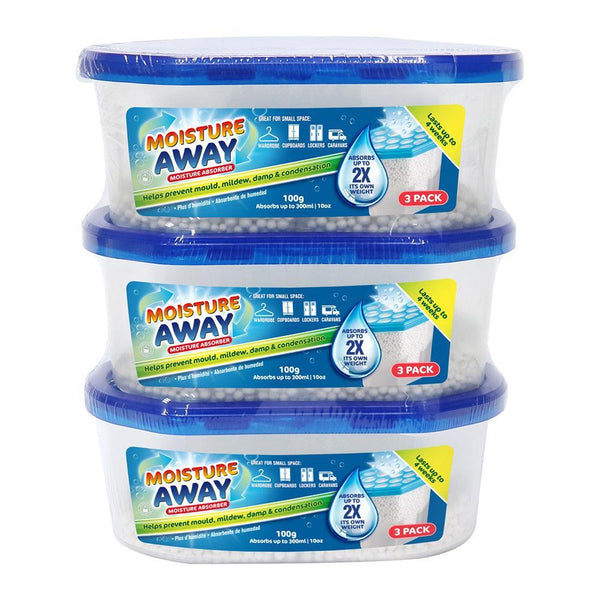 Moisture Away Compact Dehumidifier 300ml | High-Efficiency Pack of 3 | For Home & Small Spaces - Choice Stores