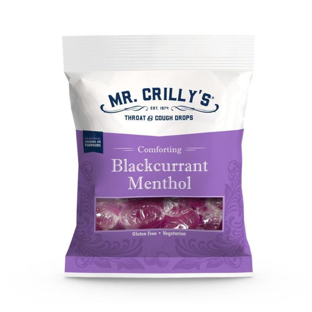 Mr Crillys Blackcurrant Menthol Throat &amp; Cough Drops | 100g - Choice Stores