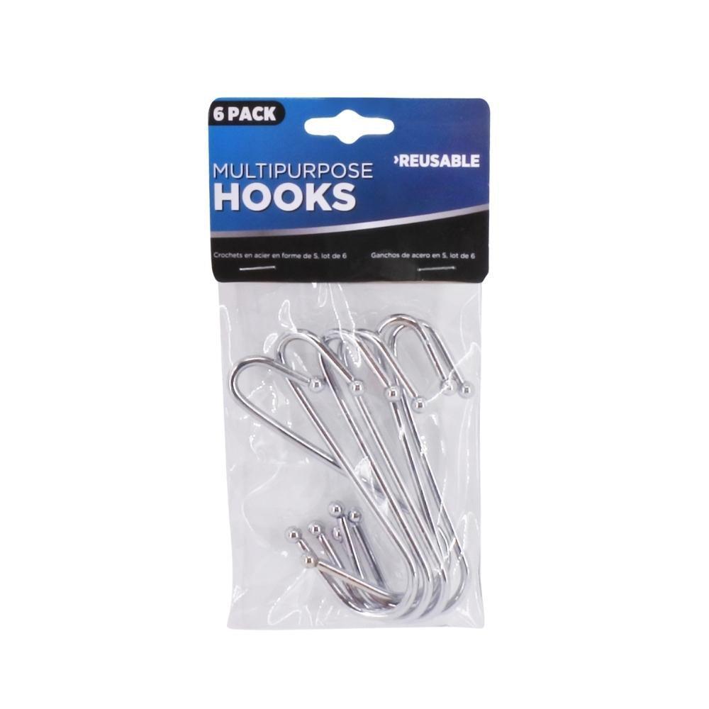 Multipurpose Assorted S-Shape Hooks 6pc Set - Choice Stores