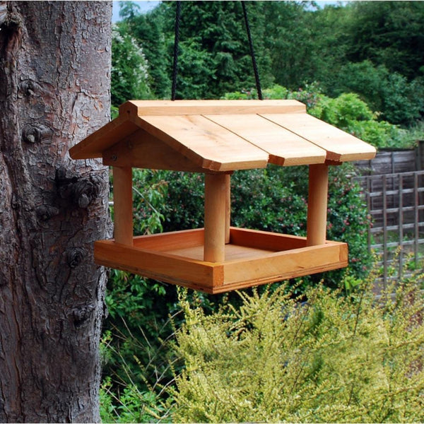 Nature's Market Hanging Wooden Bird Table - Choice Stores