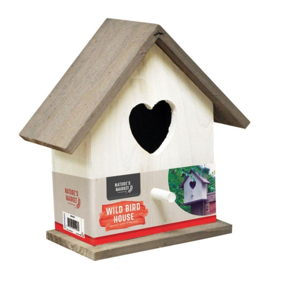 Nature's Market White Wooden Bird House - Choice Stores