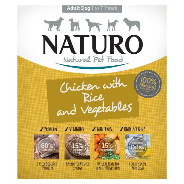 Naturo Adult Dog Chicken with Rice & Vegetables | 400g - Choice Stores
