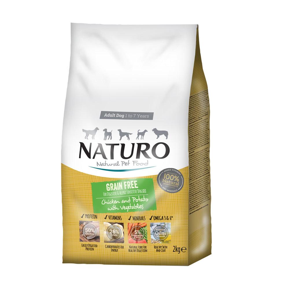 Naturo Adult Dog Grain Free Chicken with Potato & Vegetables | 2kg - Choice Stores