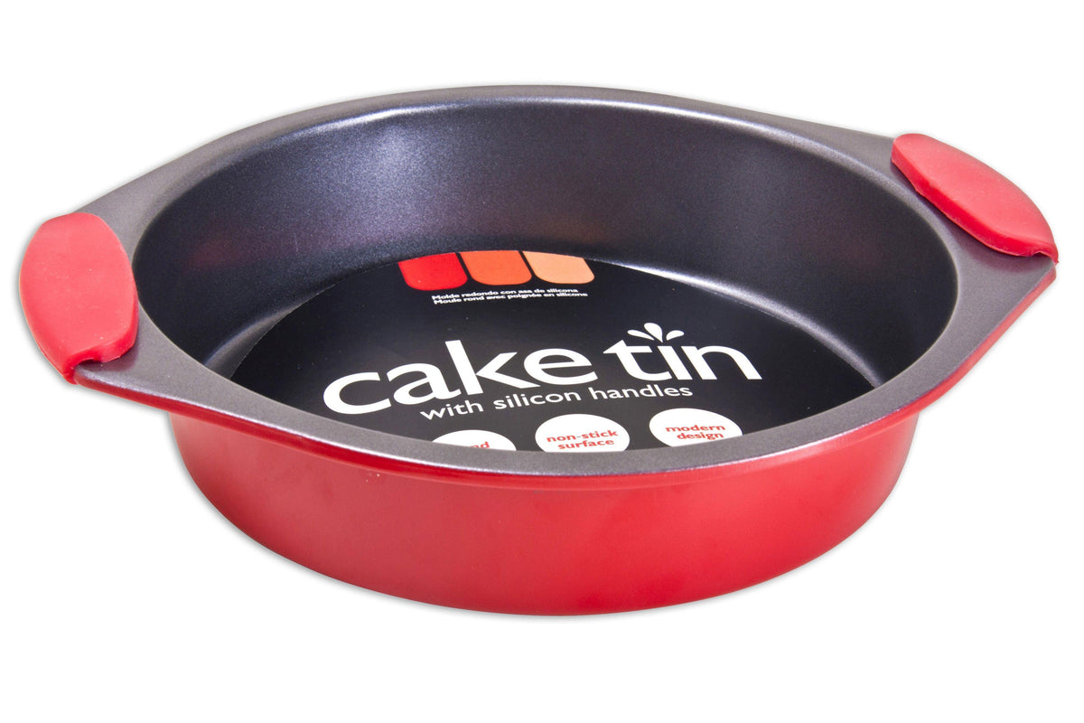 Non-Stick Round Cake Pan With Silicon Handles | Ø 20cm | Easy To Clean - Choice Stores