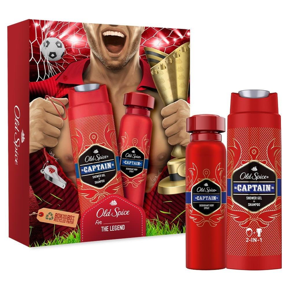 Old Spice Captain Footballer Gift Set for Men | 2 Pack - Choice Stores