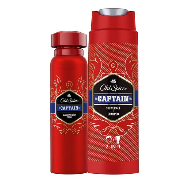 Old Spice Captain Footballer Gift Set for Men | 2 Pack - Choice Stores