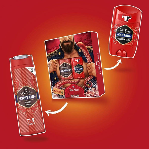 Old Spice Captain Gift Set for Men | 2 Pack - Choice Stores