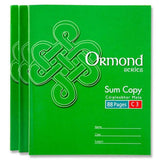 Ormond C3 Sum Copies | 88 Page | Pack of 5 - Choice Stores