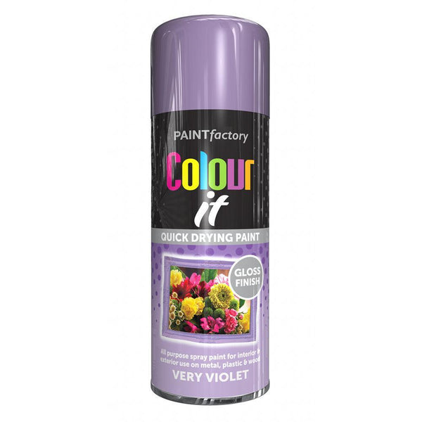 Paint Factory Colour it Quick Drying Spray Paint Gloss Finish | 400ml - Choice Stores