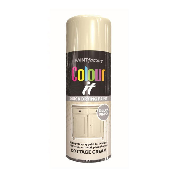 Paint Factory Colour it Quick Drying Spray Paint Gloss Finish | 400ml - Choice Stores