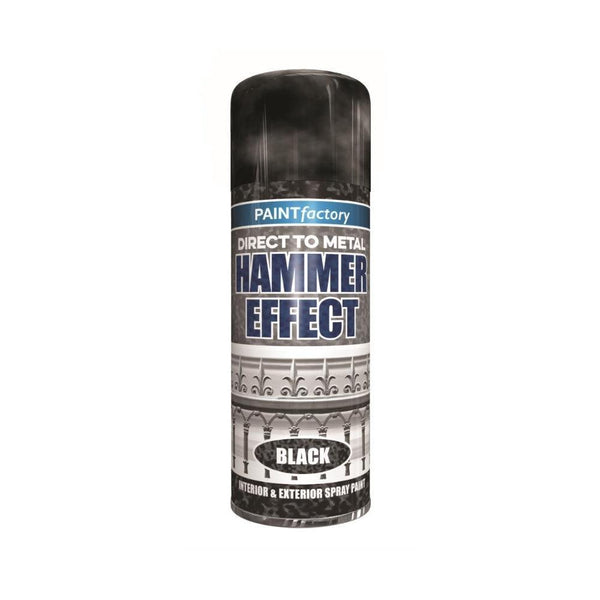 Paint Factory Direct to Metal Hammered Effect Spray Paint Black | 400ml - Choice Stores