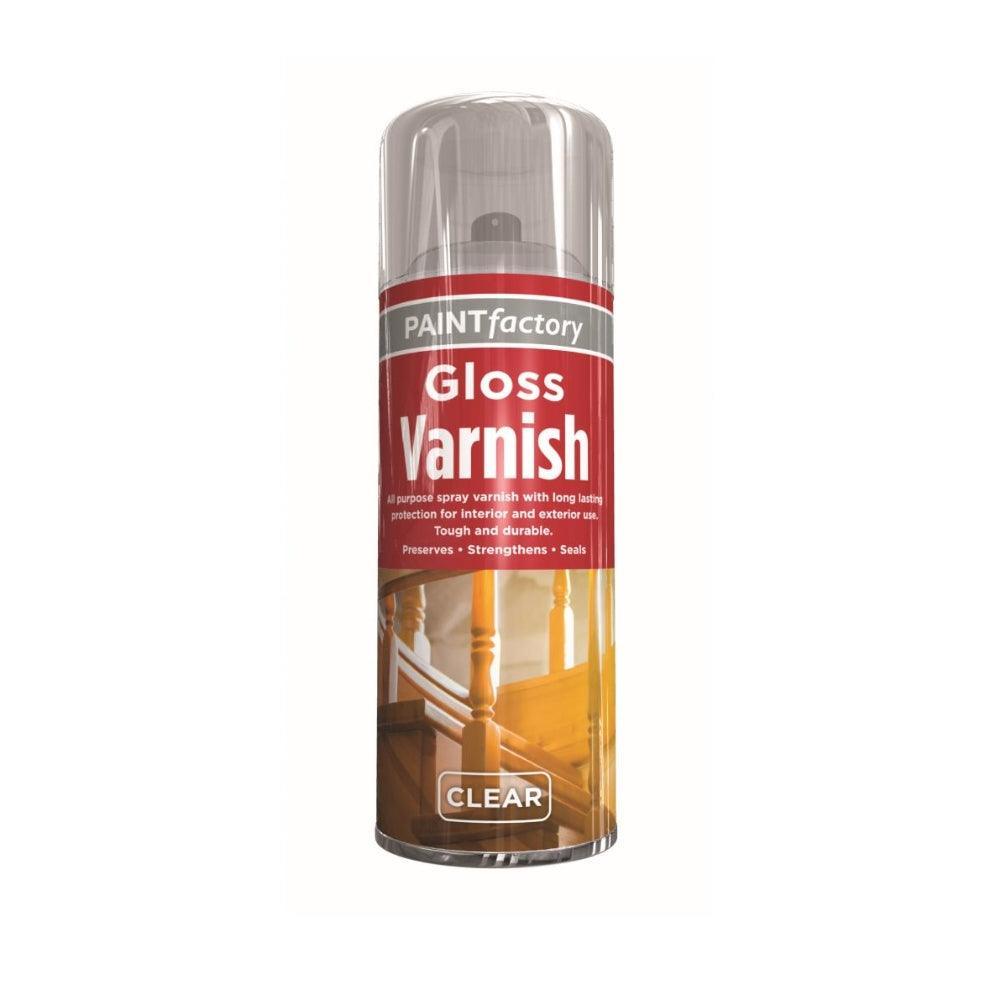 Paint Factory Gloss Varnish Spray Clear | 400ml - Choice Stores