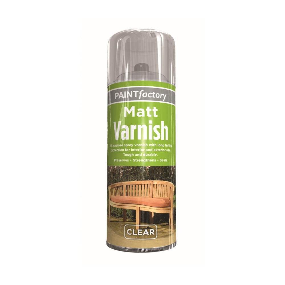 Paint Factory Matt Varnish Spray Clear | 400ml - Choice Stores