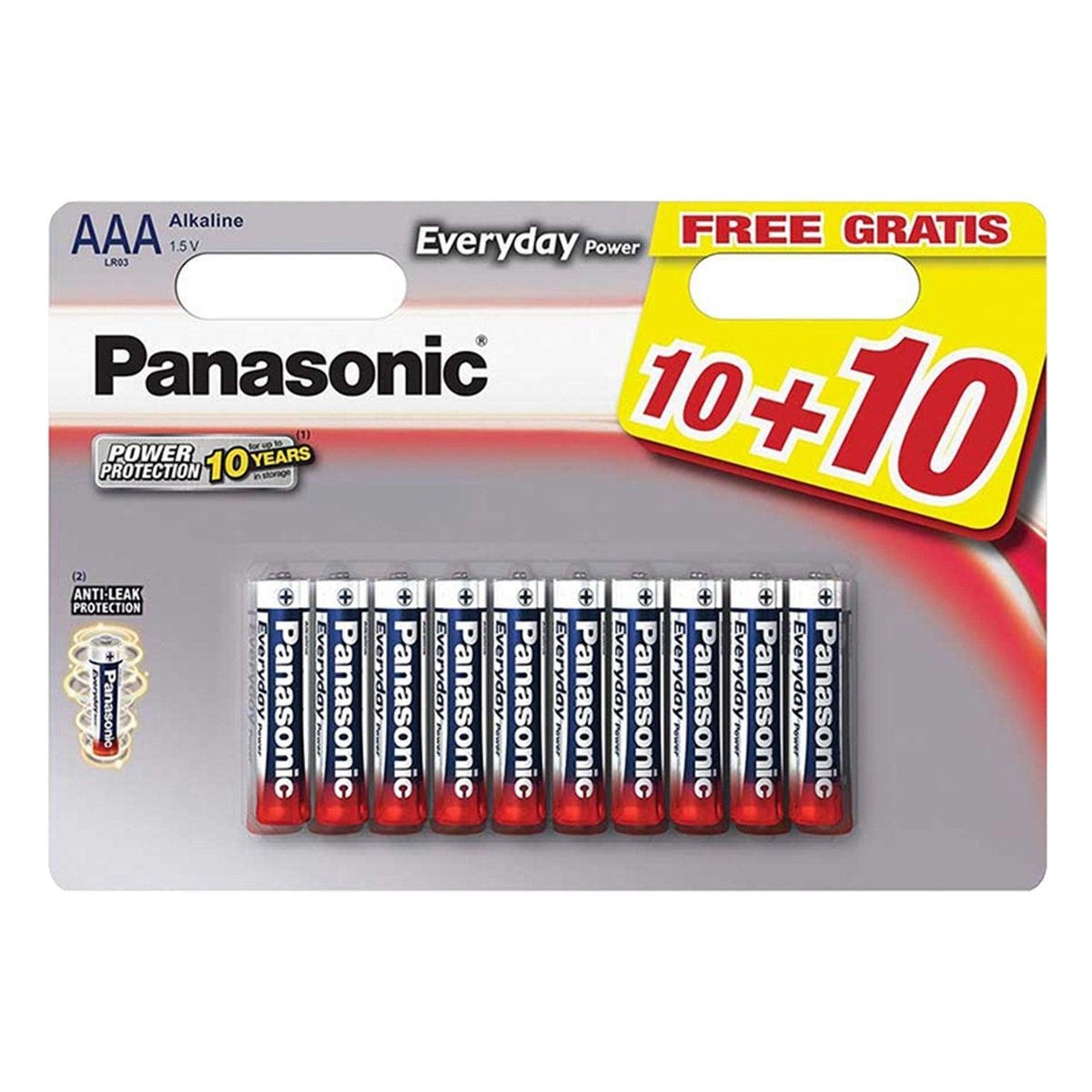 Panasonic Everyday Power AAA 10+10 Free Batteries | Pack of 20 | LR03 - Choice Stores