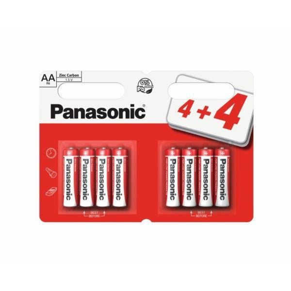 Panasonic Zinc Carbon AA 4+4 Free Batteries | 8 Pack - Choice Stores