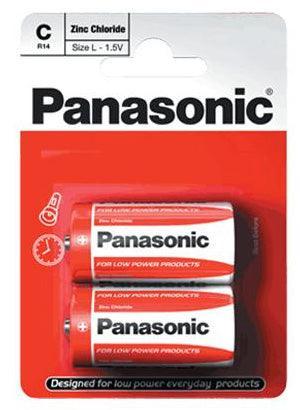 Panasonic Zinc Carbon C Batteries | 2 Pack | R14 - Choice Stores