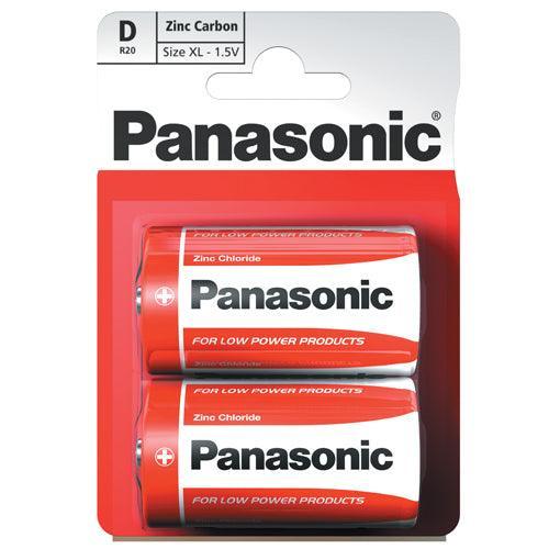 Panasonic Zinc Carbon D Batteries | 2 Pack | R20 - Choice Stores