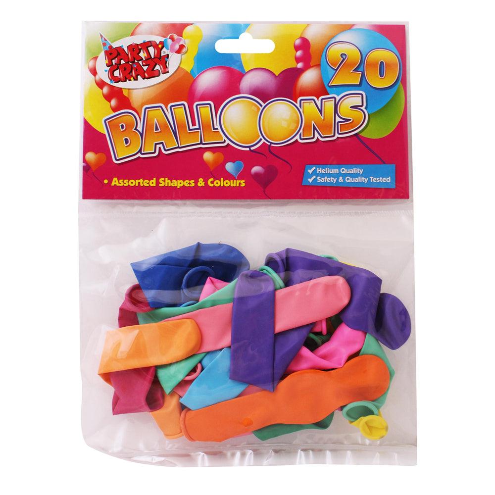 Party Crazy Assorted Balloons | Pack of 20 - Choice Stores