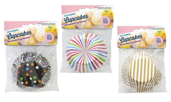 Patterned Cupcake Case | 100pk | 13cm - Choice Stores