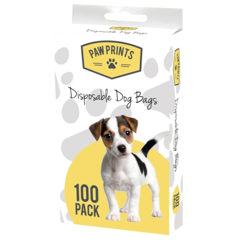 Paw Prints Disposable Dog Poop Bags | 100 Pack - Choice Stores