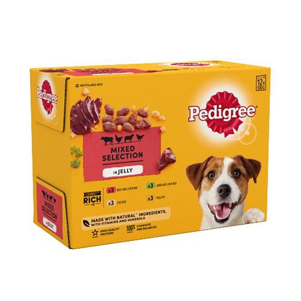 Pedigree Adult Wet Dog Food Pouches Mixed in Jelly | Pack of 12 - Choice Stores