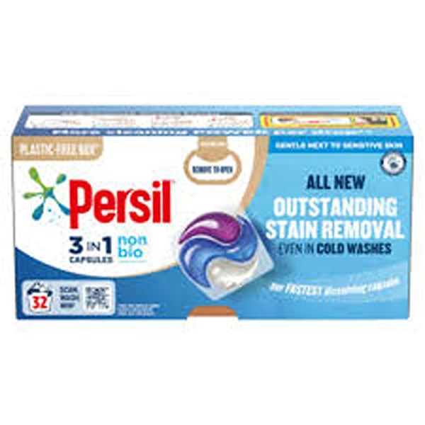 Persil 3 In 1 Non Biological Capsules | 32 Wash - Choice Stores