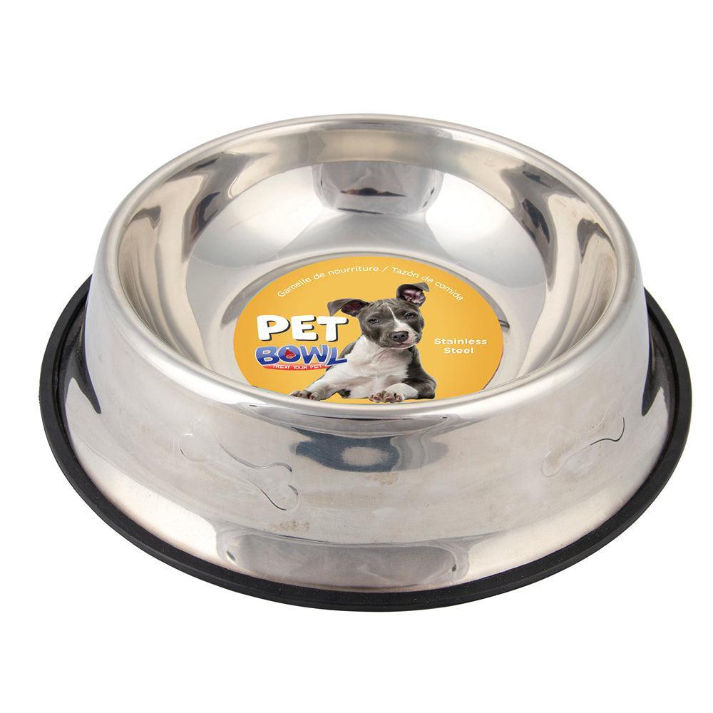Pet Bowl Embossed Stainless Steel - Choice Stores
