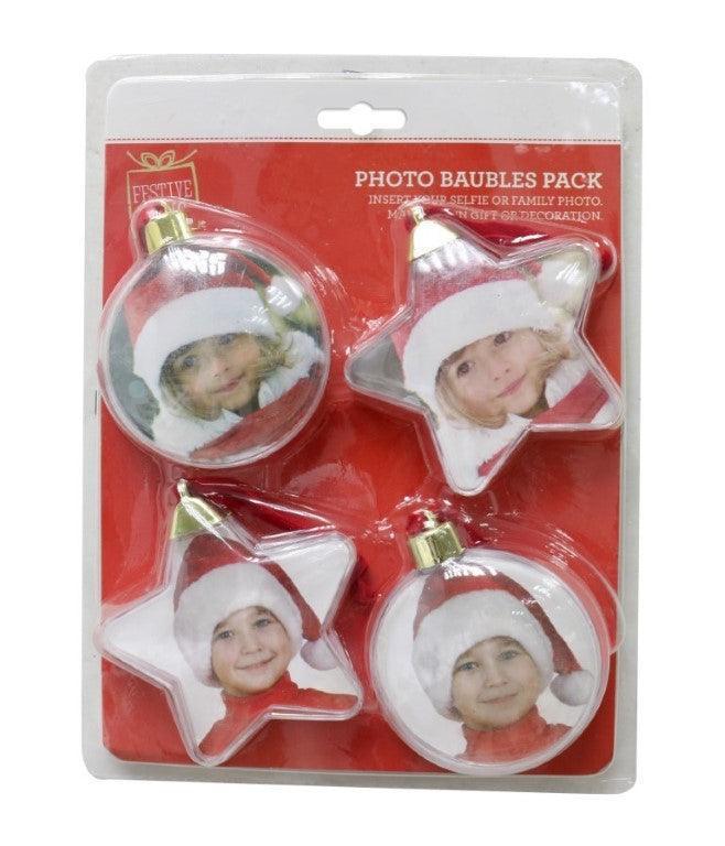 Photo Christmas Baubles | Pack of 4 - Choice Stores