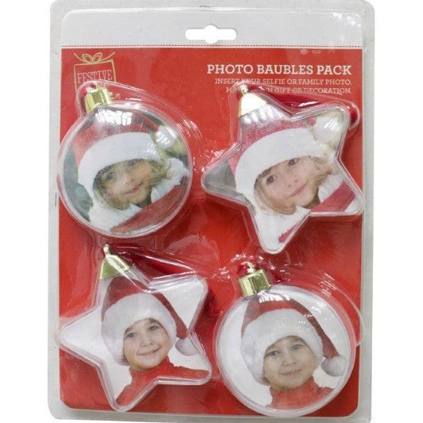 Photo Christmas Baubles | Pack of 4 - Choice Stores