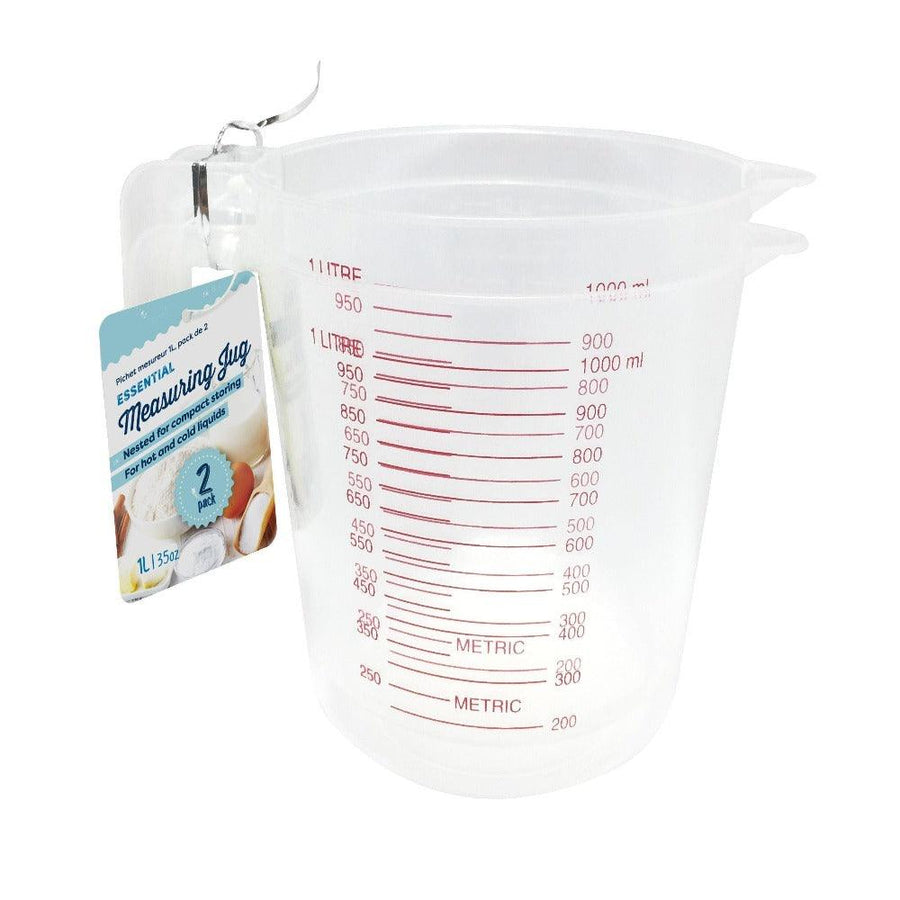 Plastic Measuring Jugs | 1000ml | Pack of 2 - Choice Stores