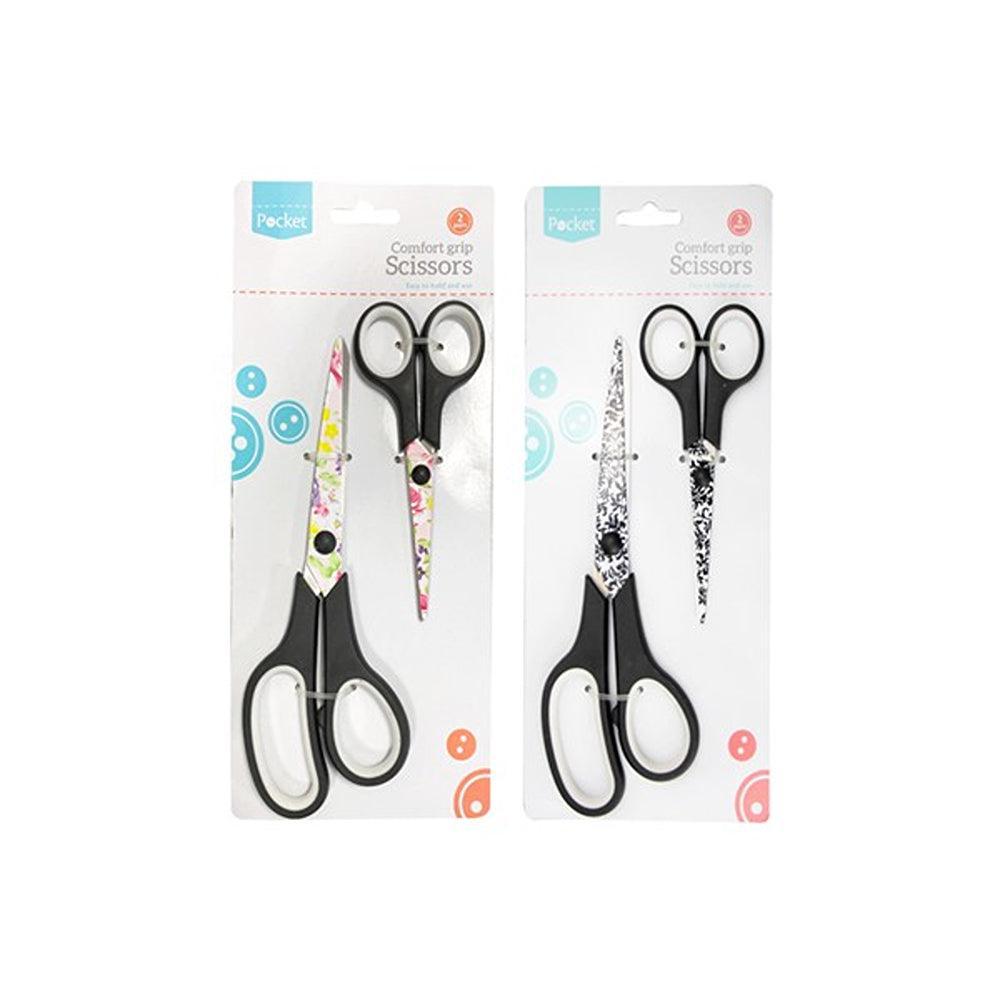 Pocket Floral Pattern Scissors | Pack of 2 - Choice Stores