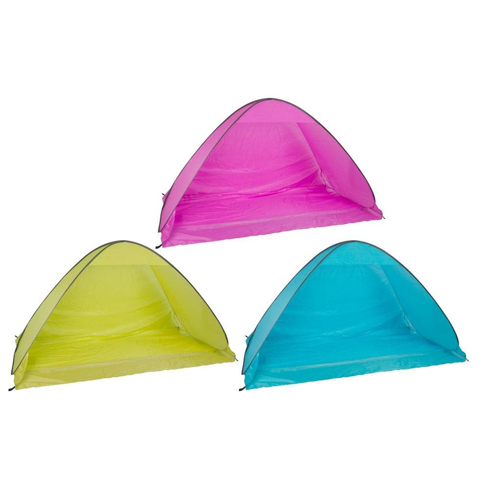 Pop Up Beach Shelter in Carry Bag | 3 Assorted Colours | 200 x 125 x 110 cm - Choice Stores