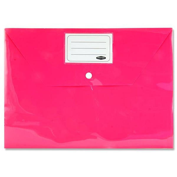 Premier Office A4 Document Wallets | Pack of 5 | Bright Colours - Choice Stores