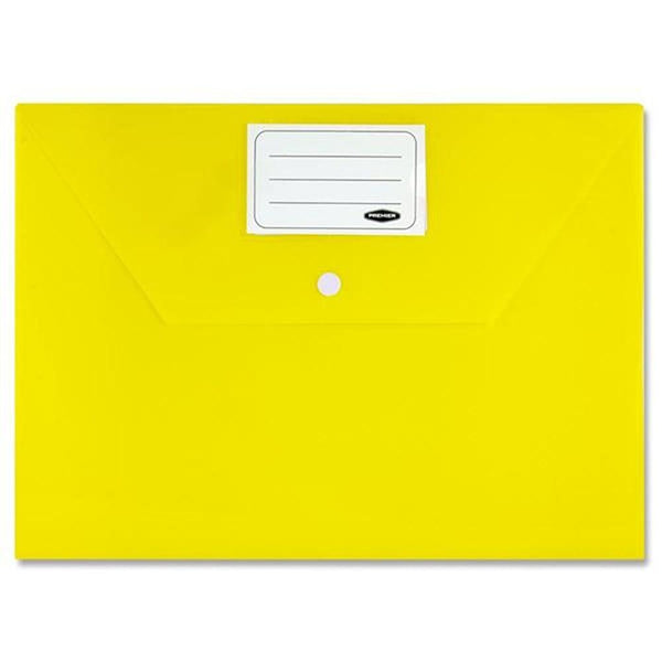 Premier Office A4 Document Wallets | Pack of 5 | Bright Colours - Choice Stores